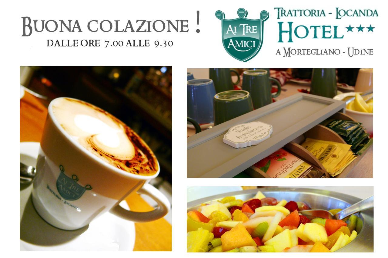 Mortegliano Trattoria Locanda Ai Tre Amici מראה חיצוני תמונה